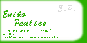 eniko paulics business card